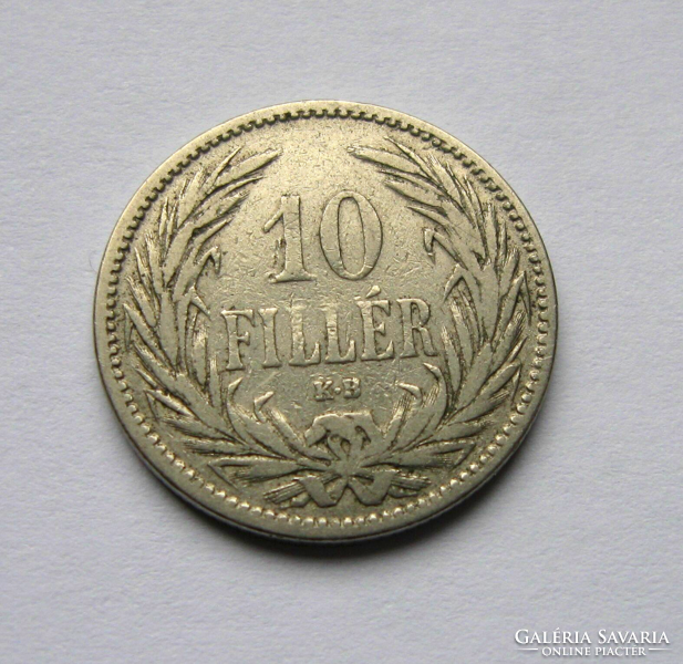 10 fillér - 1893 - K-B - Nikkel