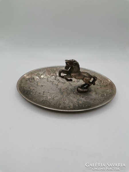 Seba silver-plated equestrian decorative tray