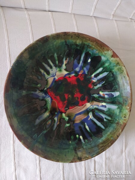 Városlődi: ceramic wall plate, decorative plate, huge flawless, 36 cm