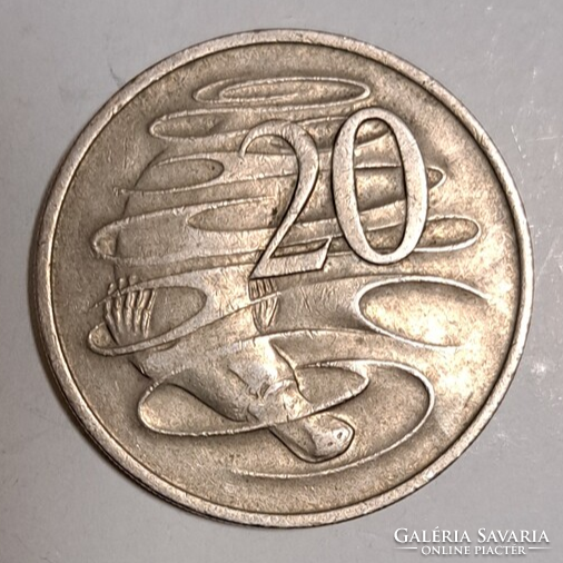1975. Ausztrália 20 cent Rövidcsőrű hangyászsün (90).