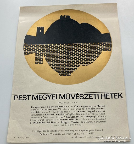 Balogh László (Szentendre, 1930-2002): Pest Megyei Művészeti Hetek, villamosplakát, 1970