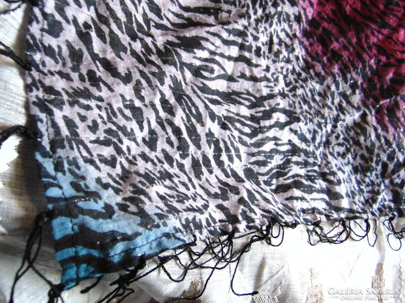 Cotton scarf / bandana with a colorful panther pattern