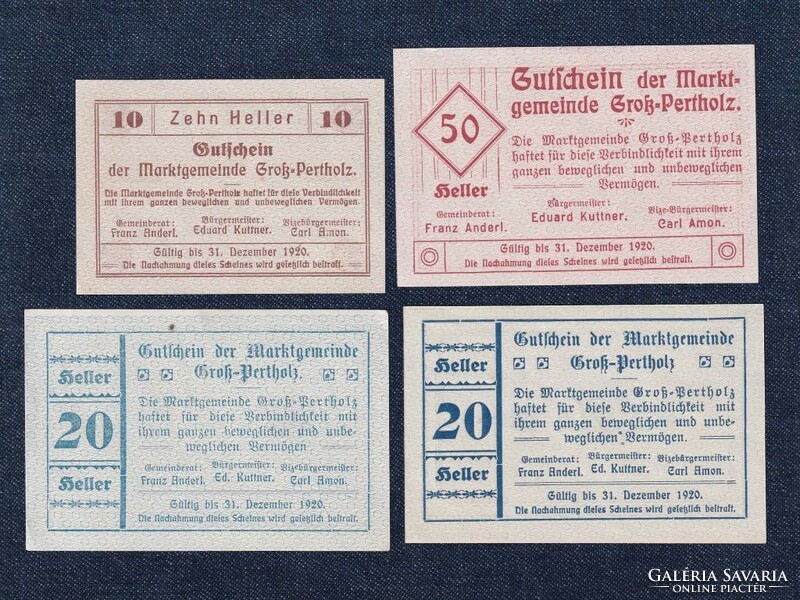 Austria 4-piece emergency money set 1920 (id77704)
