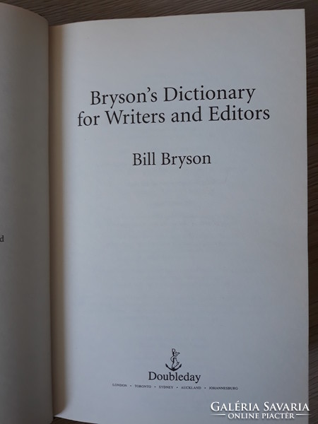 Bill Bryson's monolingual English dictionary for writers and editors