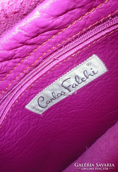 CARLOS FALCHI  70 es évek ikonikus  valódi bőr táskája .