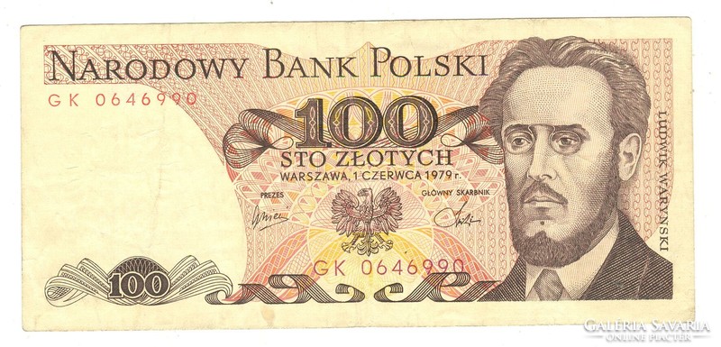 100 zloty zlotych 1979 Lengyelország