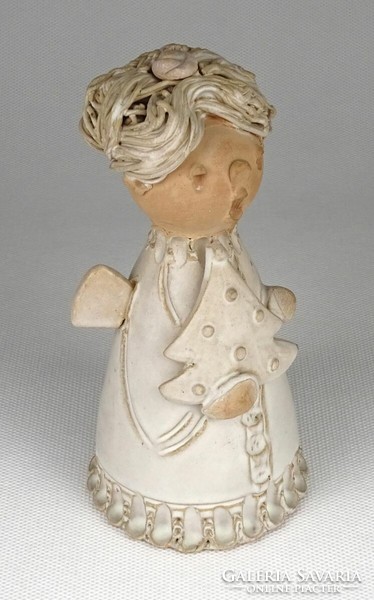 1M953 Mária of Szilágy: figural ceramic Christmas bell 14.5 Cm