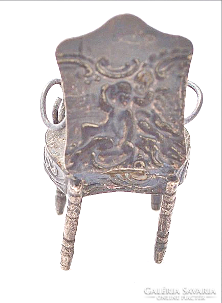 Silver miniature throne