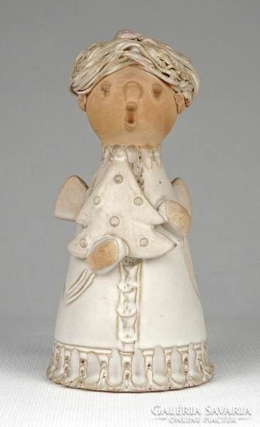 1M953 Mária of Szilágy: figural ceramic Christmas bell 14.5 Cm