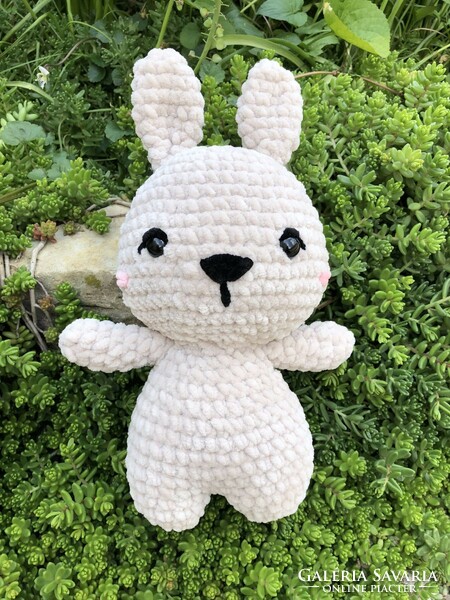 Unique crocheted plush (amigurumi) bunny
