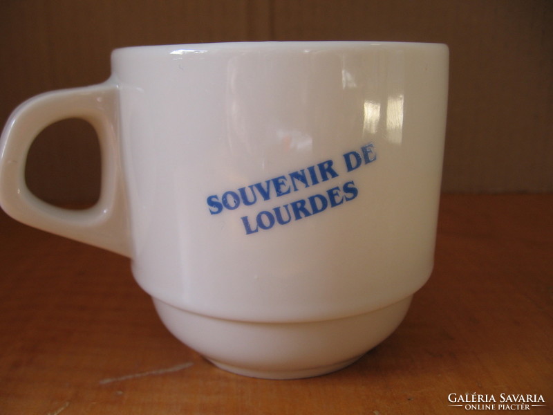 Lourdes souvenir emlék kávés bögre