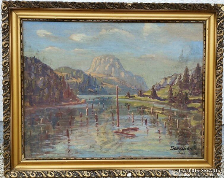 Painting, marten barabás, killer - lake
