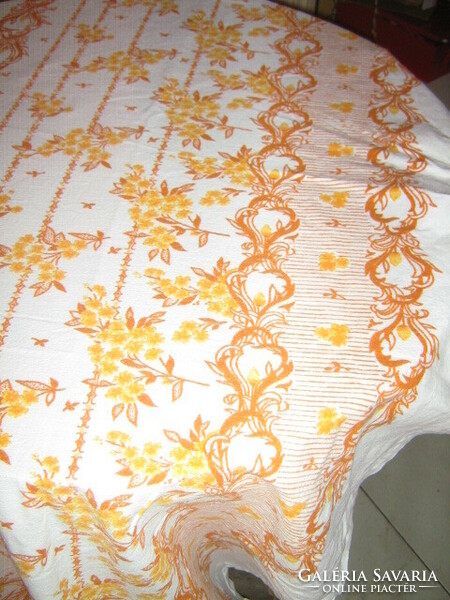 Beautiful vintage white floral sheet