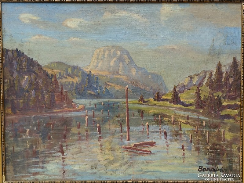 Painting, marten barabás, killer - lake