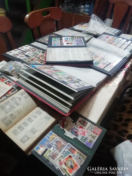 Lots of stamps, old and retro albums and old catalogs