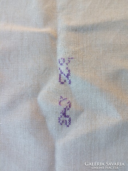 Old textile pillowcases (2 pcs), monogrammed