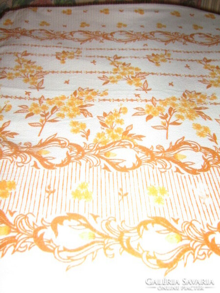 Beautiful vintage white floral sheet