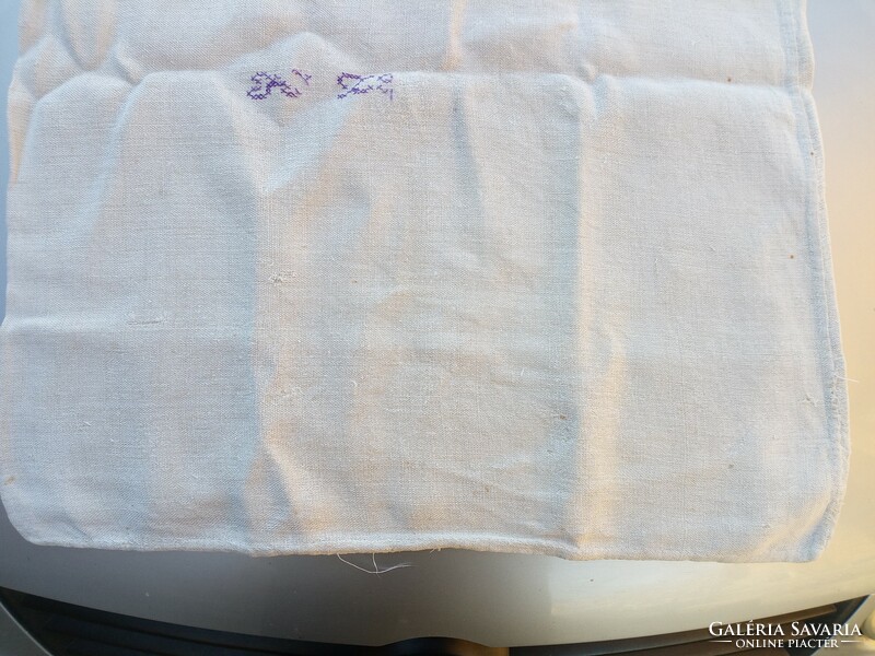 Old textile pillowcases (2 pcs), monogrammed