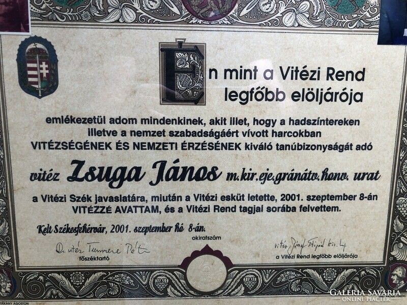 Valor certificate, original!