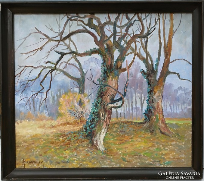 Festmény, Szemenyey Ferenc, Öreg fák