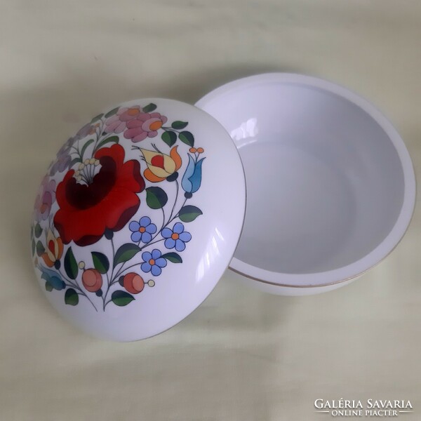 Kalocsai porcelain bonbonier, sugar holder (large)