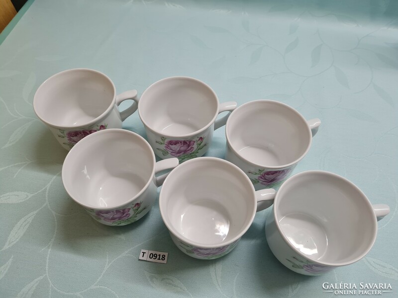 T0918 dubi Czechoslovak rose pattern mugs 6 pcs