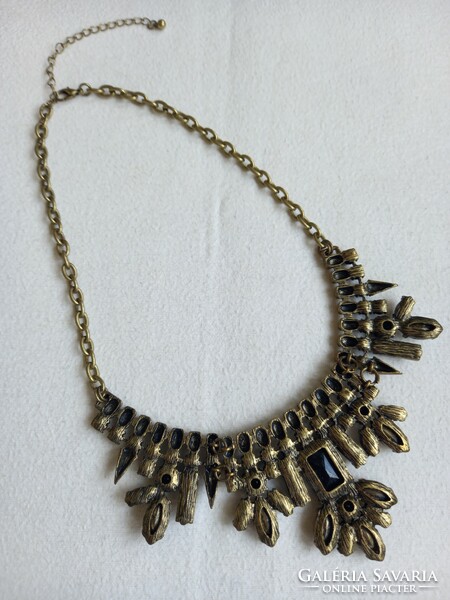 Rhinestone stone necklace, necklace