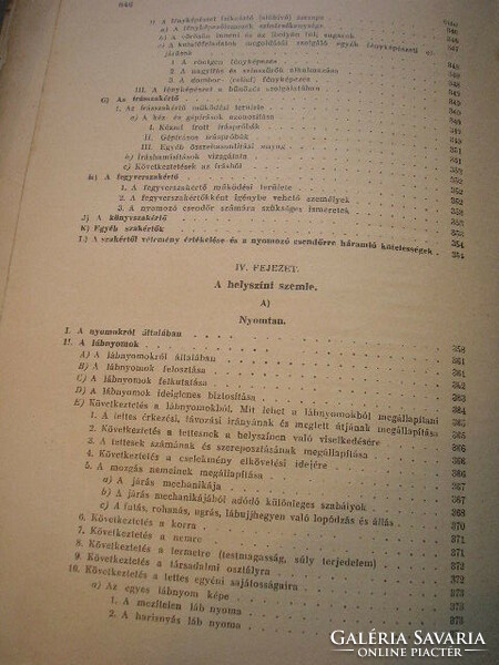 Kuriózum! Magyar Királyság Bűnügyi nyomozástan csendőr őrnagyok tiszteknek spéci  szakkönyv unikális