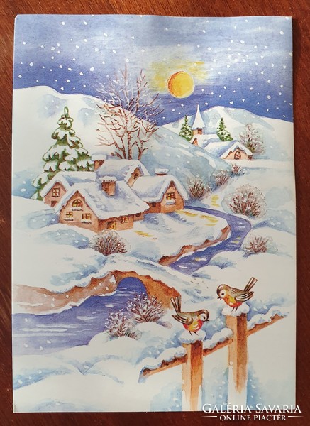 Christmas postcard postcard greeting card greeting card bird