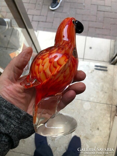 Murano glass bird sculpture, 8 cm high flawless piece.