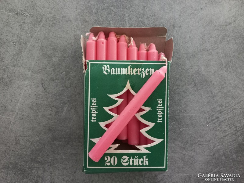 16 db rózsaszín karácsonyfa gyertya