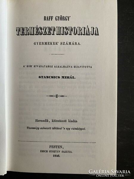György Raff: natural history for children (reprint)
