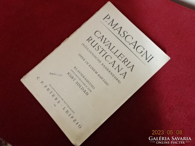P. MASCAGNI: Cavalleria Rusticana 1 - 123 oldalas kotta. Jókai.