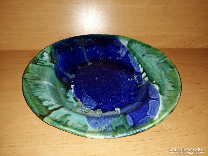 Industrial artist ceramic serving bowl, table center - dia. 30 cm (b)