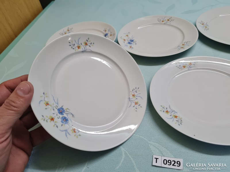 T0929 small plates with forget-me-nots of the Great Plain, 6 pieces, 17 cm