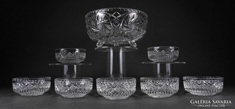1M978 ground glass compote set 7 + 1 pieces