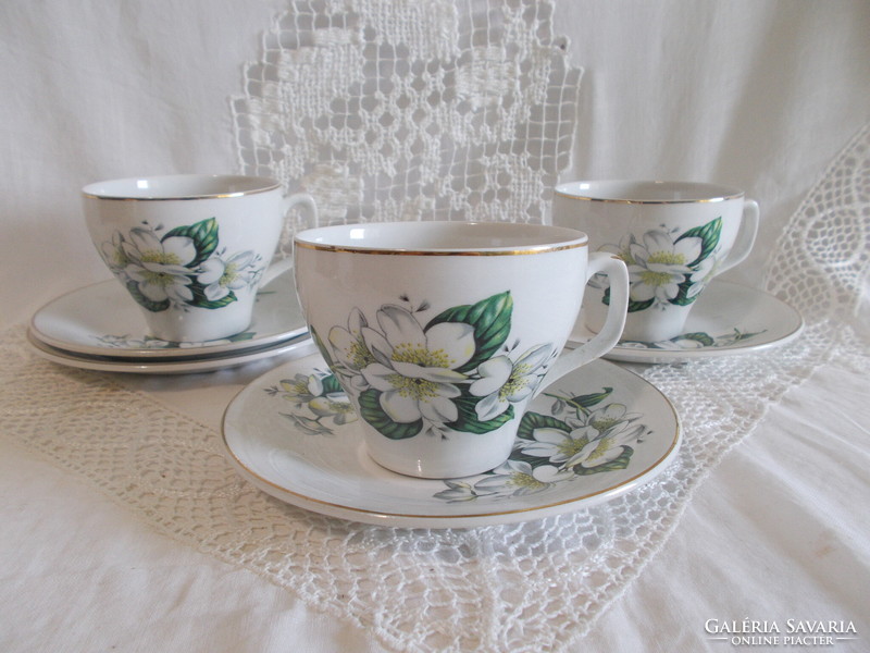 3 alpine white wood and sons faience cups