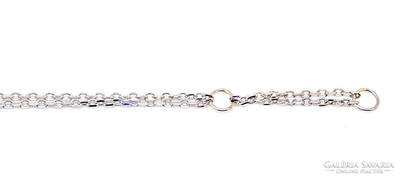 White gold bracelet with blue and white stones (zal-au117480)