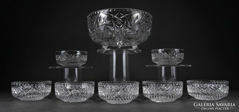 1M978 ground glass compote set 7 + 1 pieces