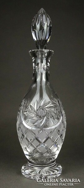 1M967 old crystal glass with stopper 29 cm