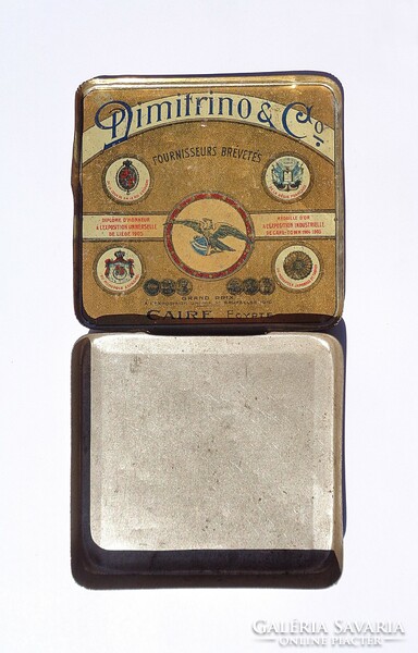 Old Egyptian metal cigar box