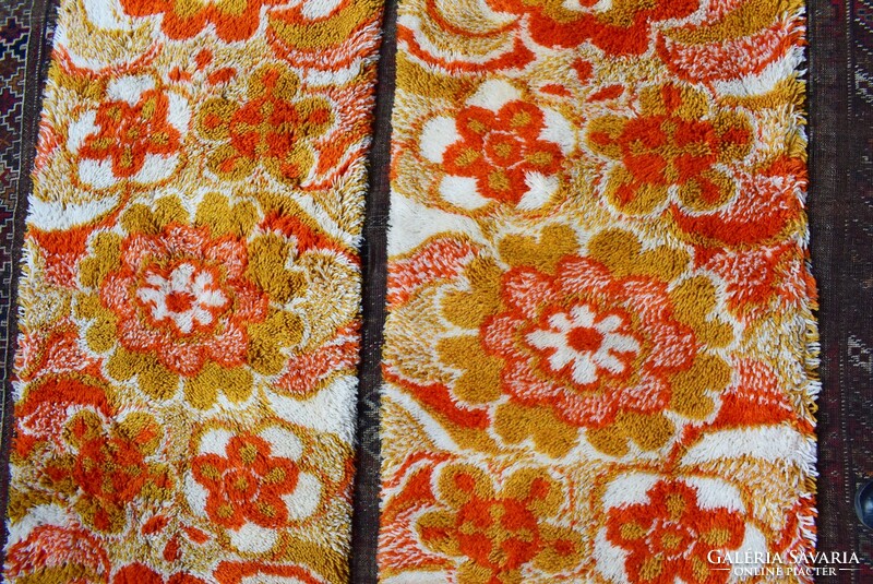 Retro pattern wall protector, wall decoration, mid century modern Sopron carpet factory suba 192x68cm x2 pcs. In pairs