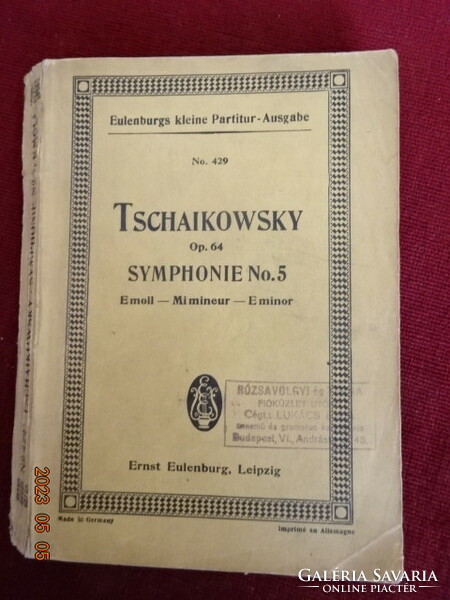 Tschaikowsky: symphony no. 4, No. 5 And clavier concert no. 1. Jókai.