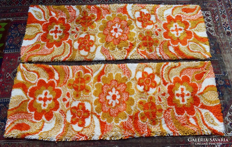 Retro pattern wall protector, wall decoration, mid century modern Sopron carpet factory suba 192x68cm x2 pcs. In pairs