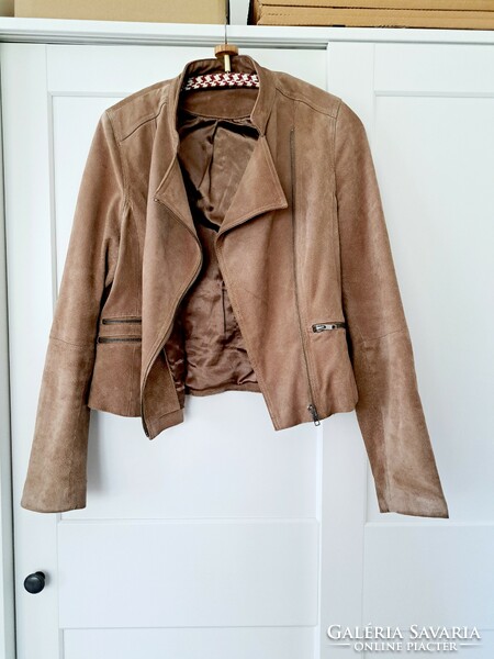 Split leather jacket, size 40, m-l, women's