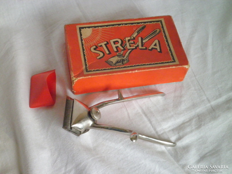 Retro Strela kézi hajvágó eredeti dobozában