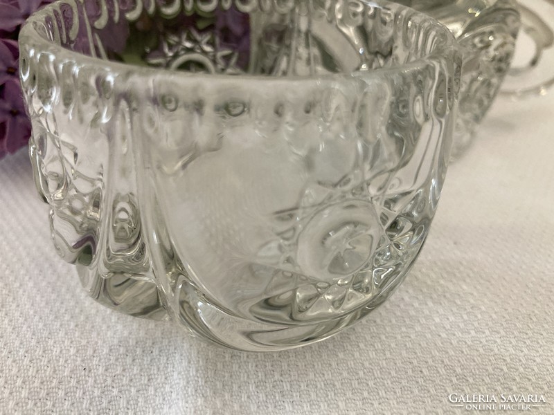 Crystal pouring and sugar holder set