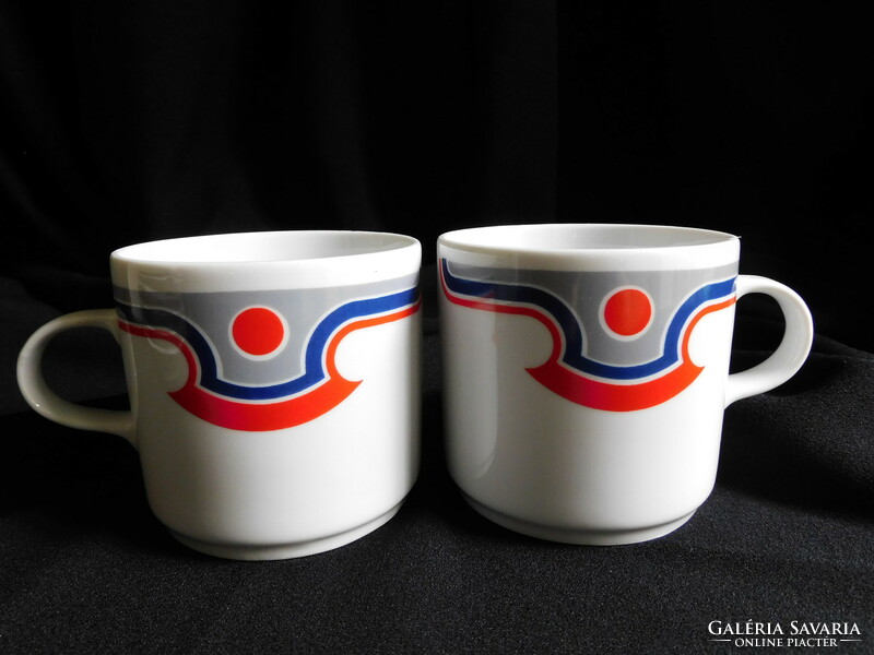 Alföldi mugs with art deco pattern - 2 pieces