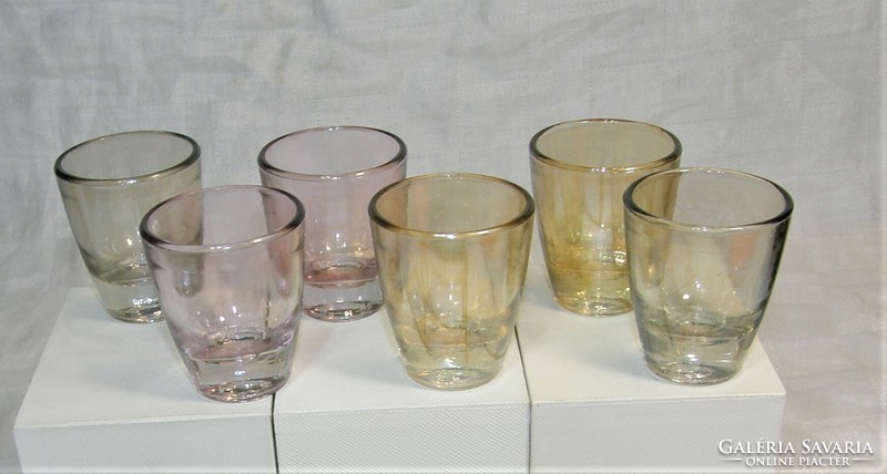 Retro drink set - colorful glass set in original holder