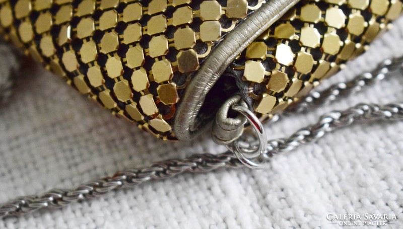 Retro bag bijou brigitte women's small shoulder bag, reticule, metal cover 24.5 x 14 cm + chain